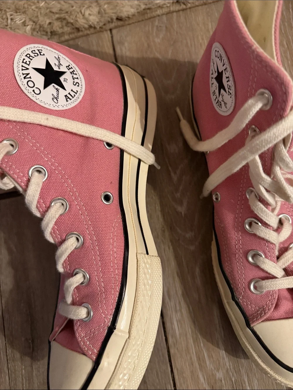 Converse Pink High-Top Canvas Athletic Shoes